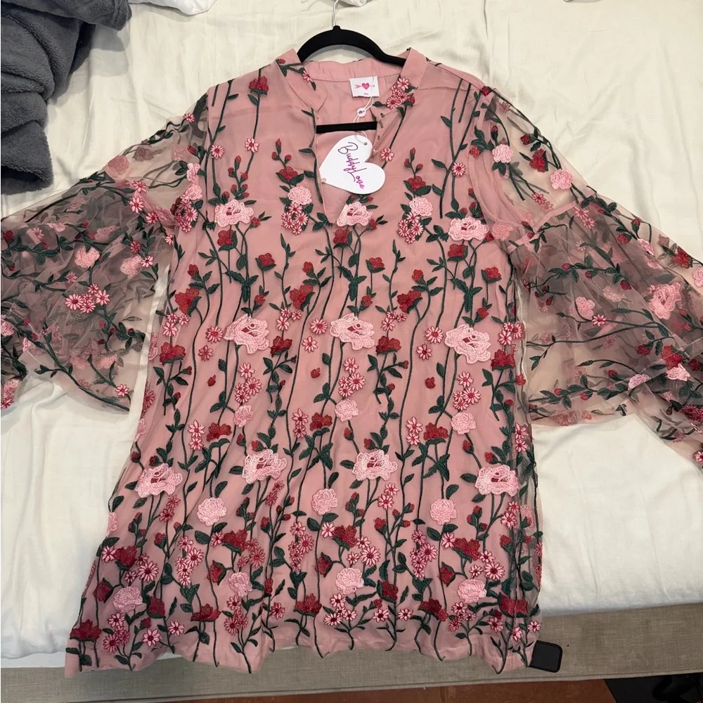 Buddy love Gayle  Embroidered  floral dress- M- NWT - Picture 2 of 2